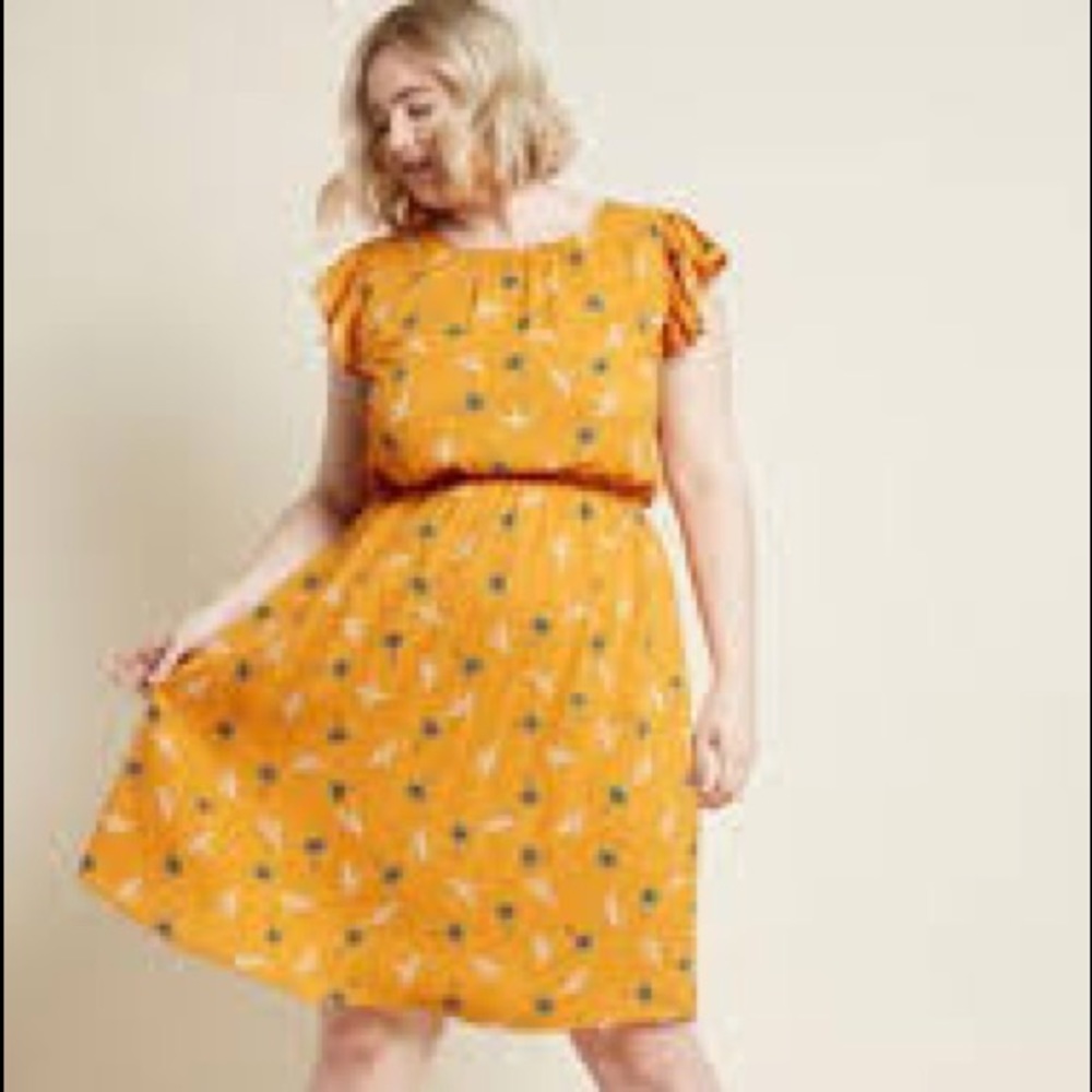 ModCloth size 4x 24 Good Golly Dinosaur Dress